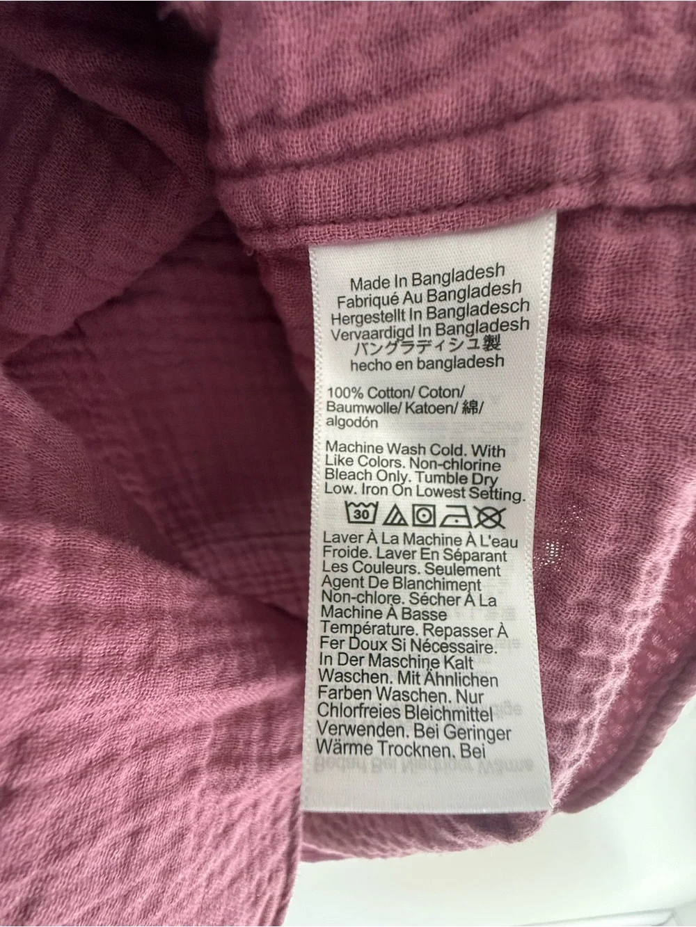 J. Crew Short-Sleeve Button-Down Shirt in Mauve